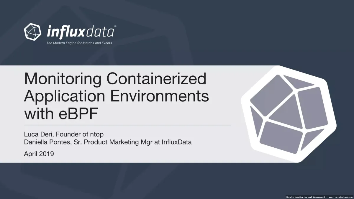 Containerized Application Monitoring via RMM overview