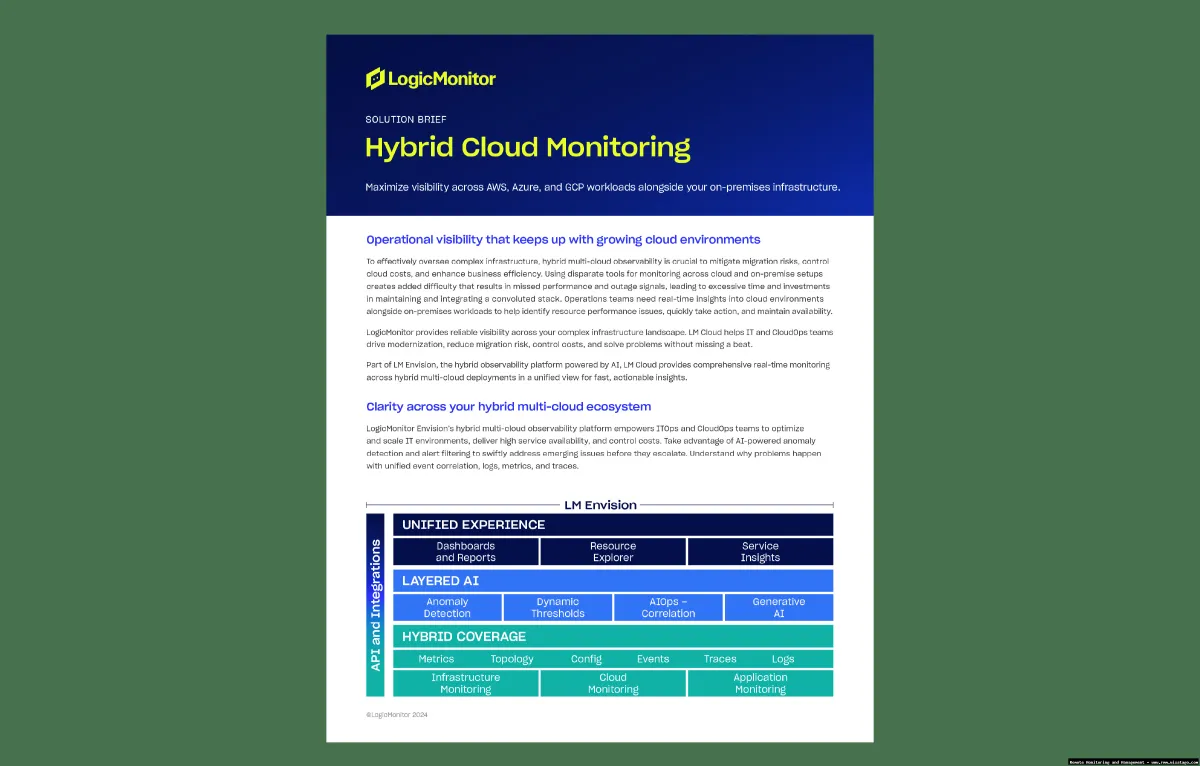 Hybrid Cloud Monitoring with Enterprise RMM