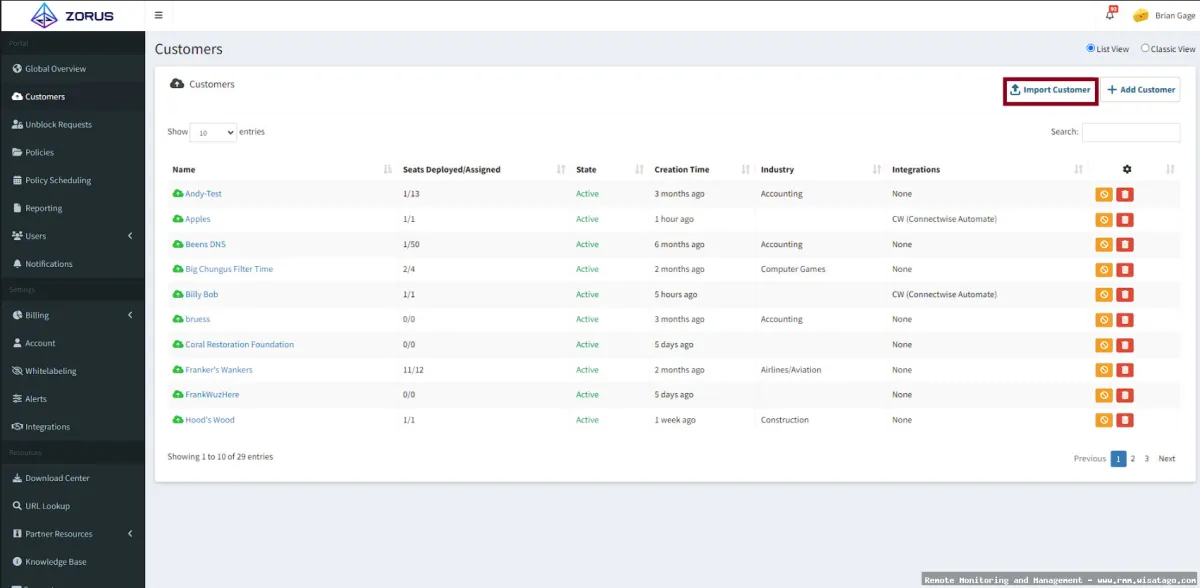 Secure client portal RMM integration