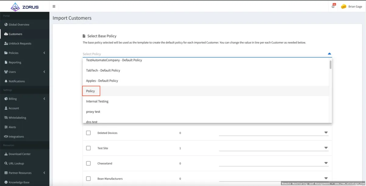 Secure client portal RMM integration.
